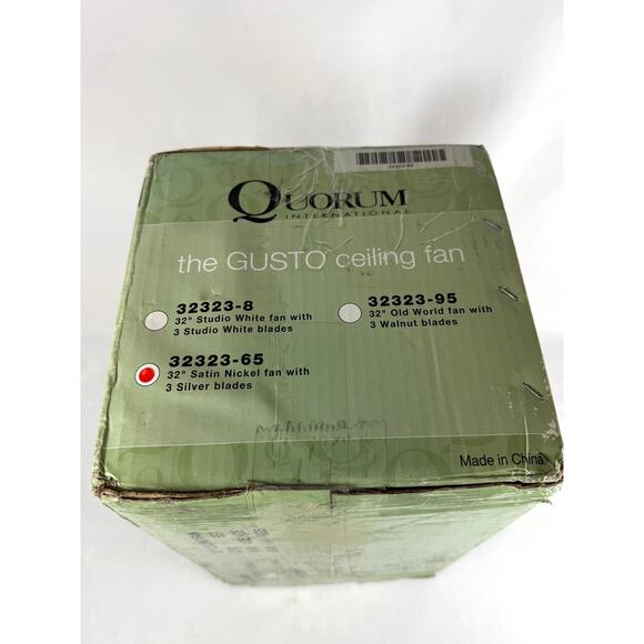Quorum 32323-65 Gusto Satin Nickel 32 Ceiling Fan - Picture 5 of 6